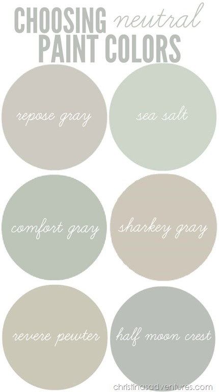 Choosing neutral paint colors for the new house - Christinas Adventures