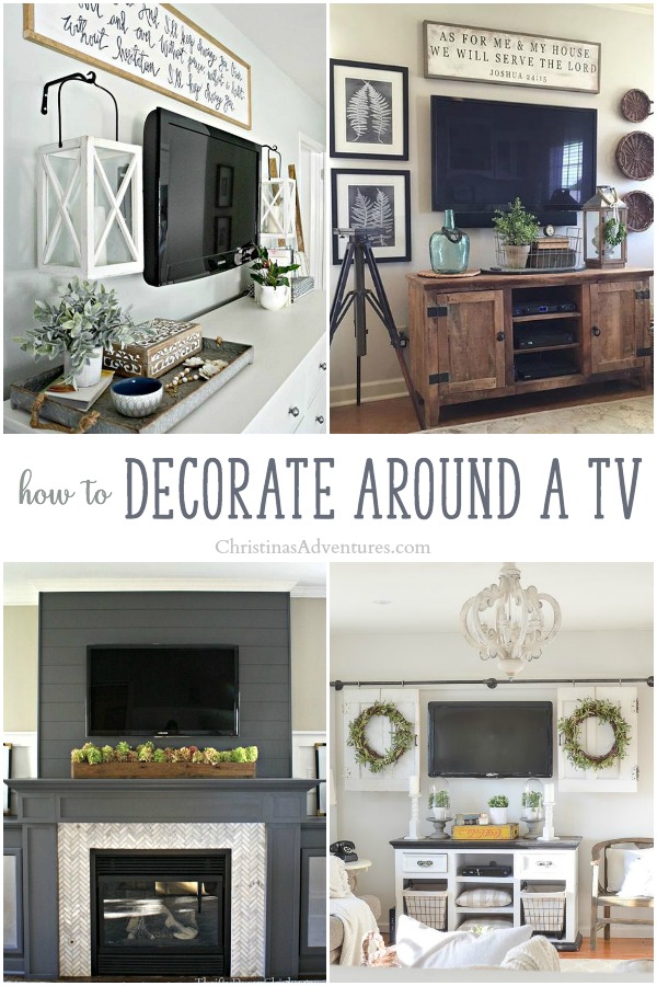 How to decorate around  a TV  Christinas Adventures